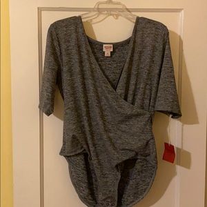 heather grey bodysuit